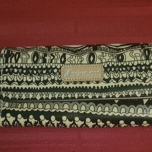 Sakroots Black and Cream Artistic Wallet